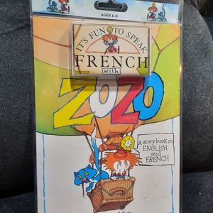 New ZOZO kids learn French language book & tape